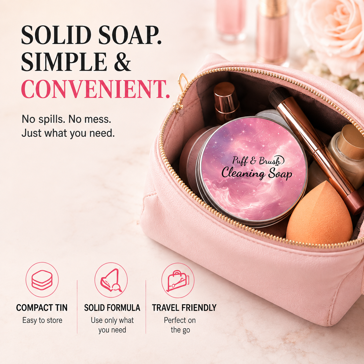 Makeup Brush Cleaner Soap – Deep Cleaning Solid Cleanser