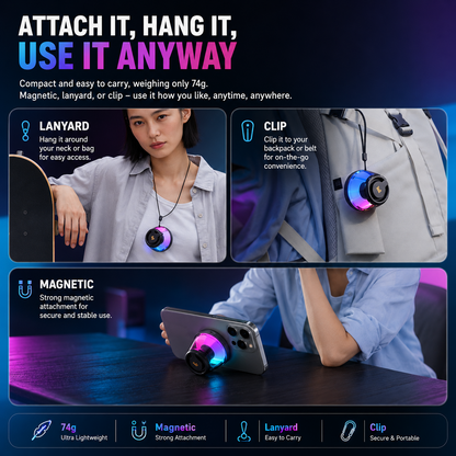 Portable RGB Bluetooth Speaker with Magnetic Phone Stand