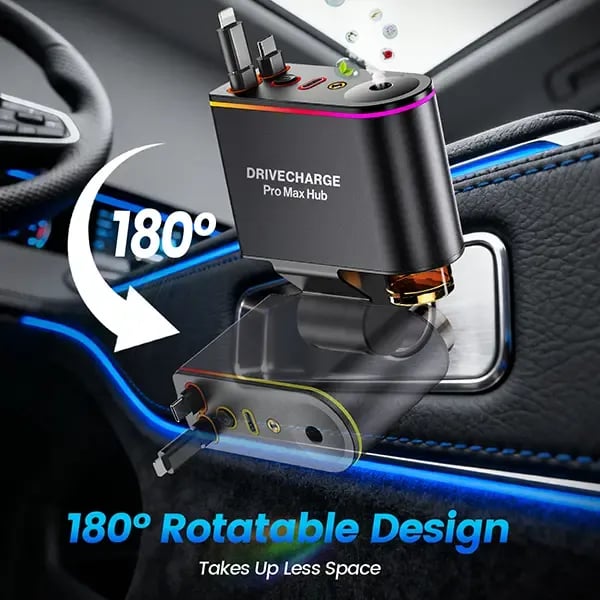 🏆75K+ SOLD!🚗✨ Smart Retractable Car Charger & Air Freshener