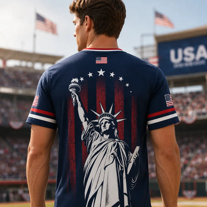 🇺🇸 USA Liberty Soccer Jersey – Patriotic American Flag V-Neck Football Shirt