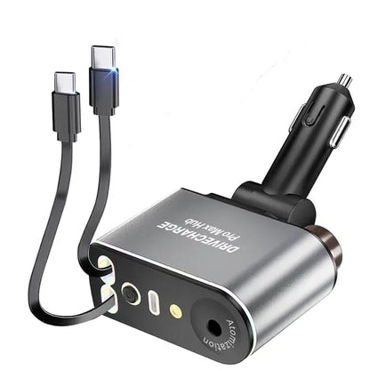 🏆75K+ SOLD!🚗✨ Smart Retractable Car Charger & Air Freshener