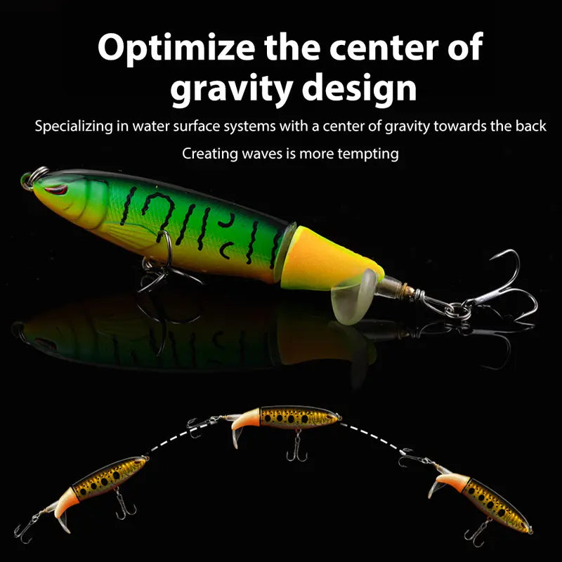5/10pcs 🎣 Realistic ABS Fishing Lure – 13.5g Simulation Bait with 360° Spinner, Balanced Casting for Any Water