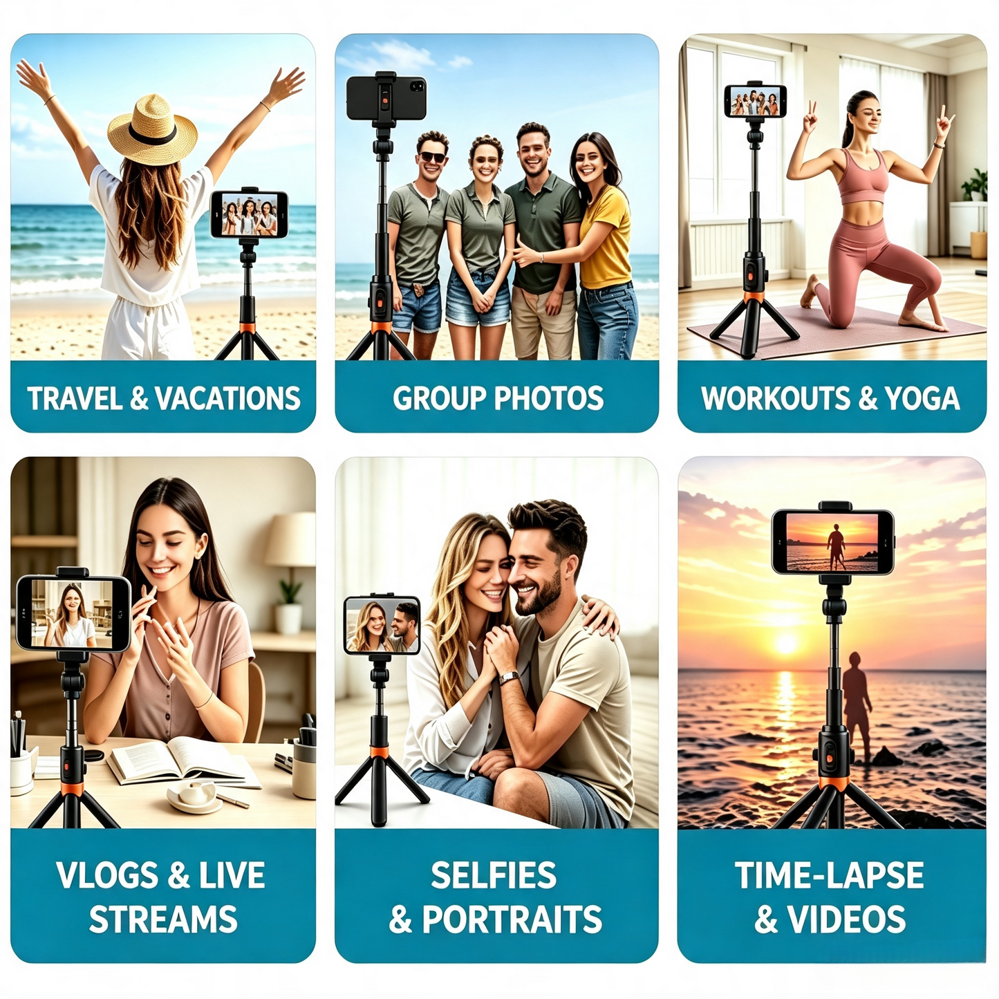 📱 SmartSelfie Stick & Tripod – Wireless Remote, Stable Stand, Creator Kit for iPhone & Android ✈️