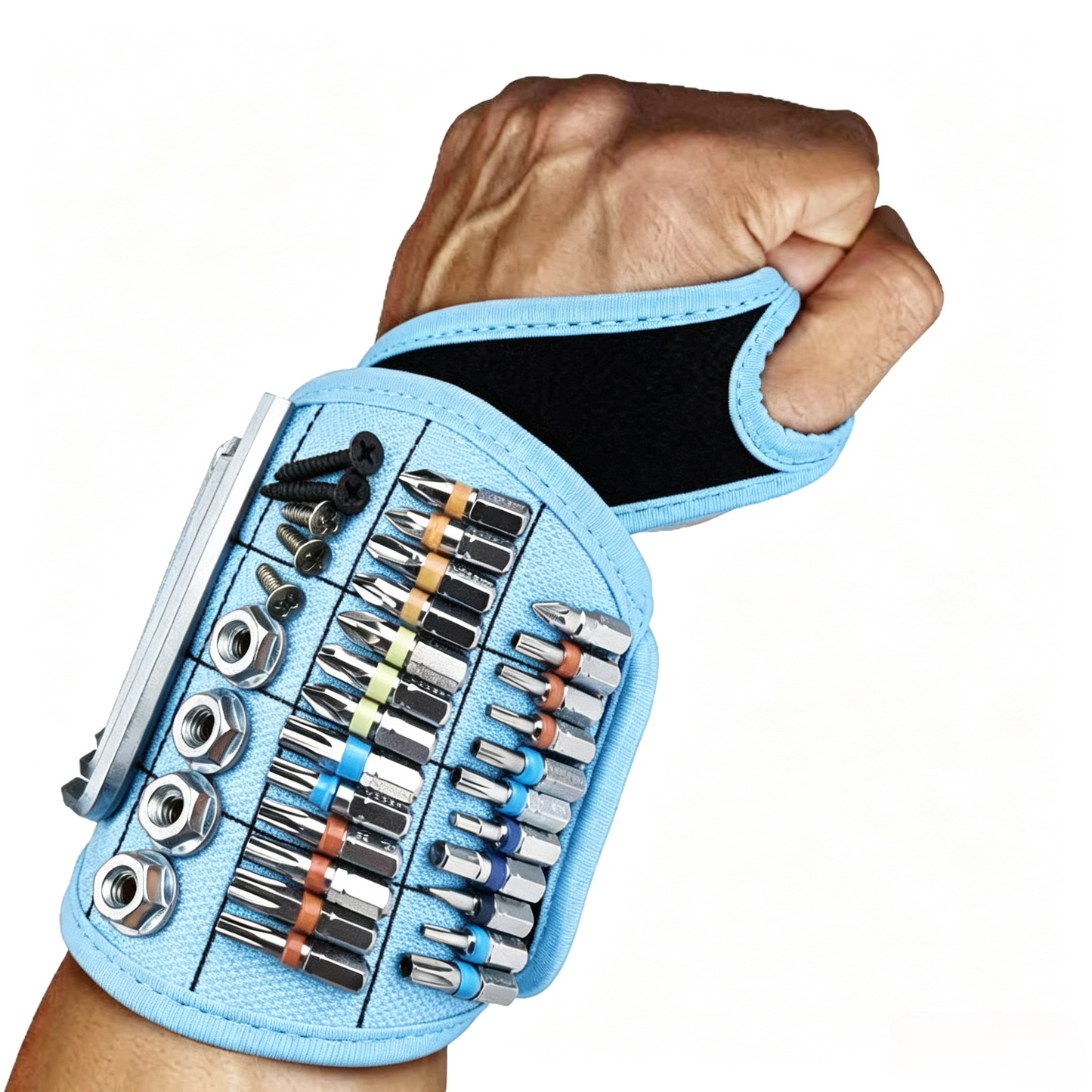 🧲 Magnetic Wristband – Holds Screws, Nails & Bits