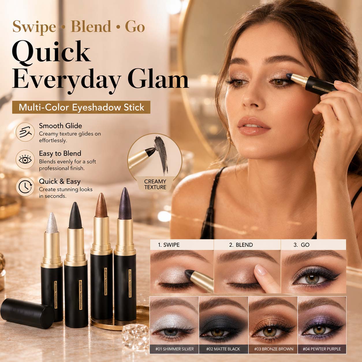 ✨ Hot Sale | 2-Pcs Waterproof Black Gel Eyeliner Set