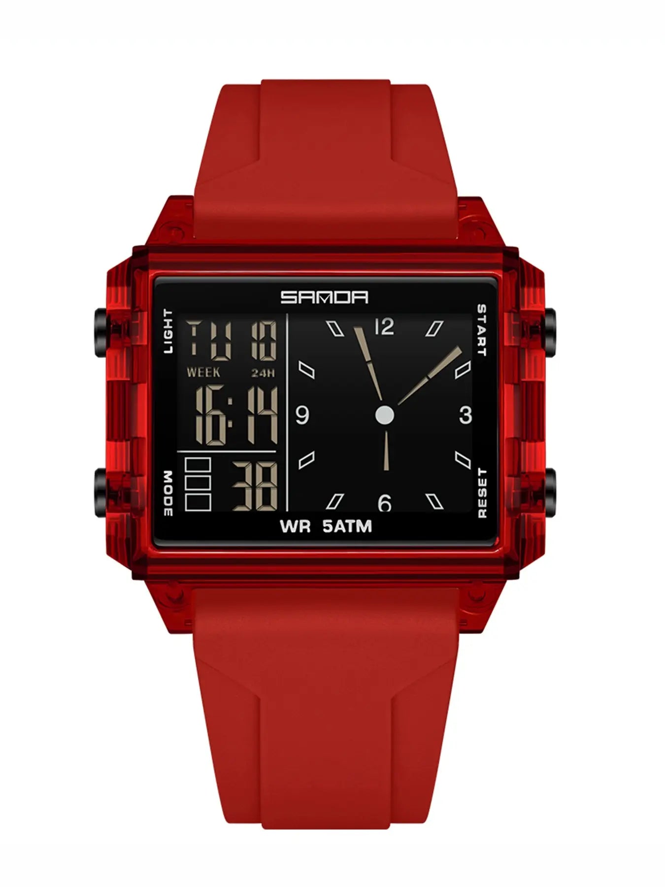 Analog-Digital Sport Watch – Waterproof, Luminous & Multi-Function
