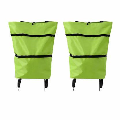 🛒 Lightweight Foldable Grocery Cart-The Rolling Shopping Bag That Saves Your Back