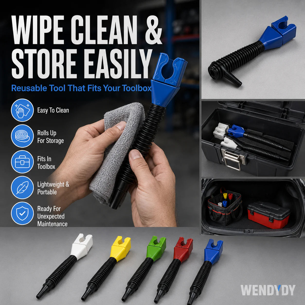 Flexible Draining Tool Snap Funnel(5 Pcs)