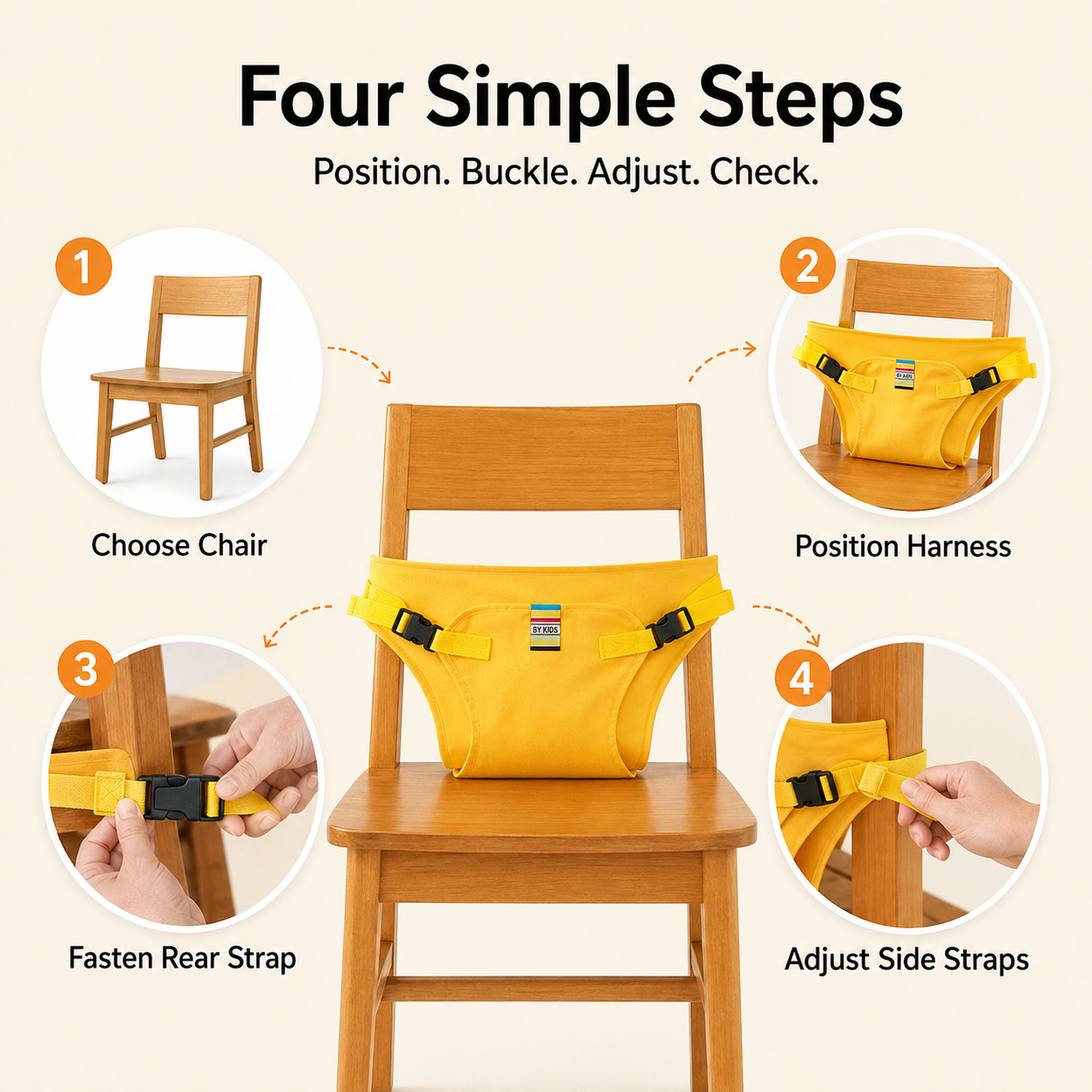 Portable Baby Chair Harness Safety Belt for Dining