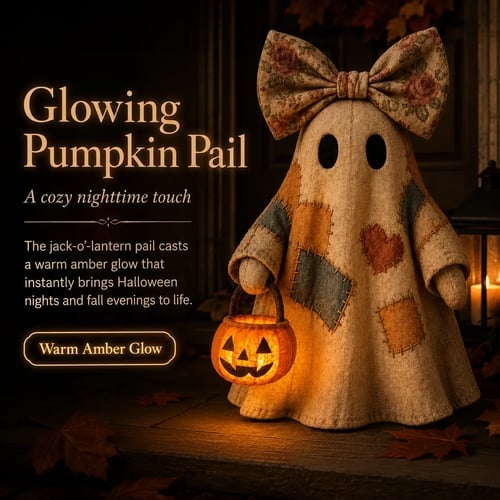 🔥🎁【Halloween Gifts】Lighted Vintage Patchwork Ghost
