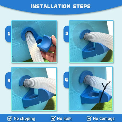 Swimming Pool Pipe Holders with Cable Ties & Hose Clamps