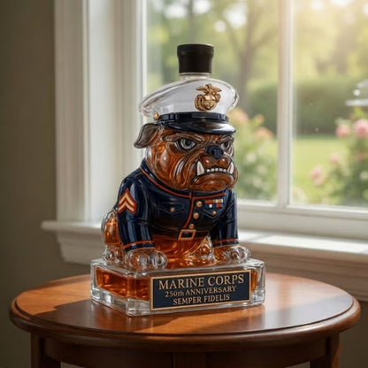 🔥HOT SALE 49% OFF👑🥃Marine Corps The 250th Anniversary Devil Dog Whiskey Bottle