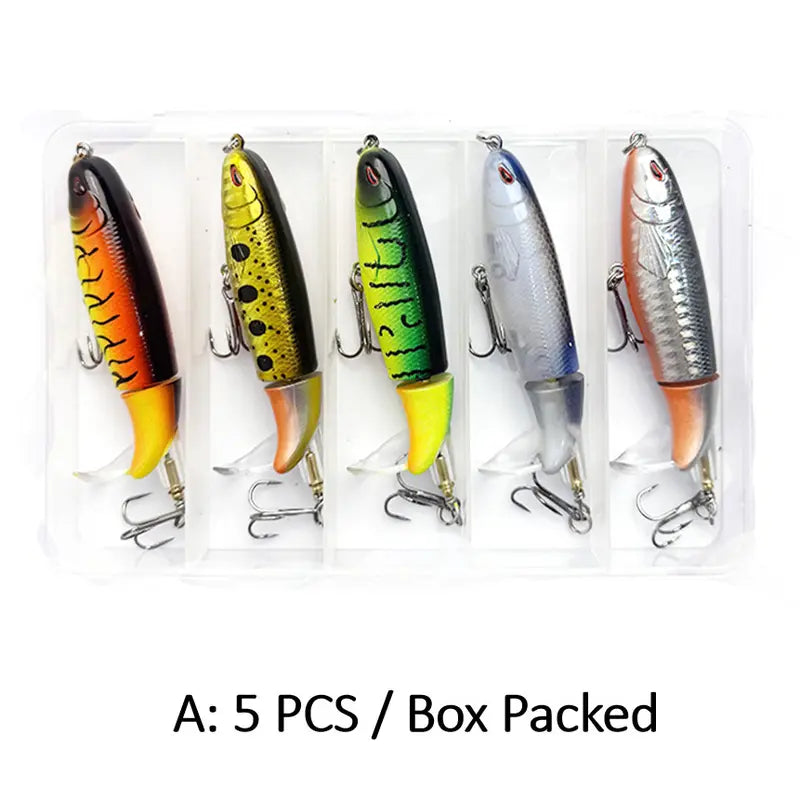 5/10pcs 🎣 Realistic ABS Fishing Lure – 13.5g Simulation Bait with 360° Spinner, Balanced Casting for Any Water