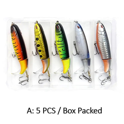 5/10pcs 🎣 Realistic ABS Fishing Lure – 13.5g Simulation Bait with 360° Spinner, Balanced Casting for Any Water
