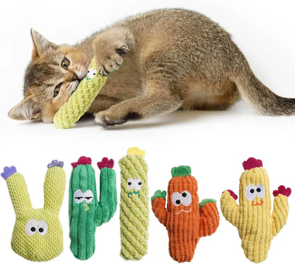 Cactus 5-Pack Cat Toy Set – Herb Filled, Teething Friendly, Natural Stimulation