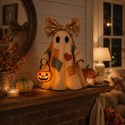 🔥🎁【Halloween Gifts】Lighted Vintage Patchwork Ghost
