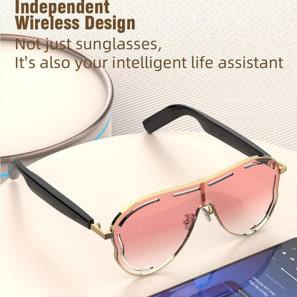 🏆Flash Sale⚡ 50K+ SOLD! Almost Gone-💥✨Super Black Technology😎 Smart Bluetooth 5.4 Audio Sunglasses – Open-Ear, UV & Blue Light Protection