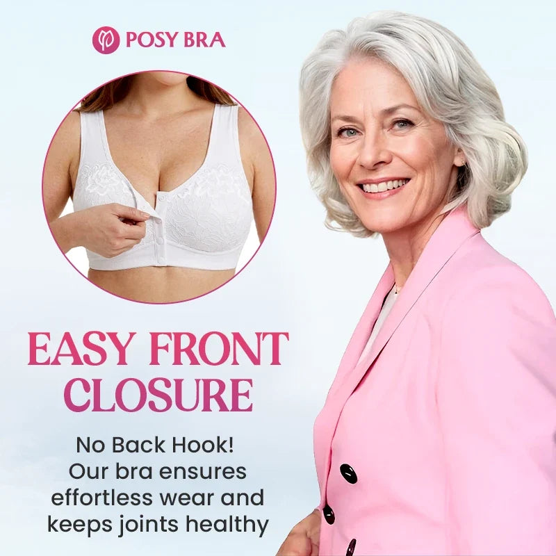 Posy Bra - Front Closure Breathable Cotton Lifting Bra for Seniors