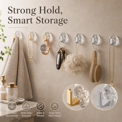🔥Hot Sale | 10PCS Modern Hexagon Adhesive Hooks