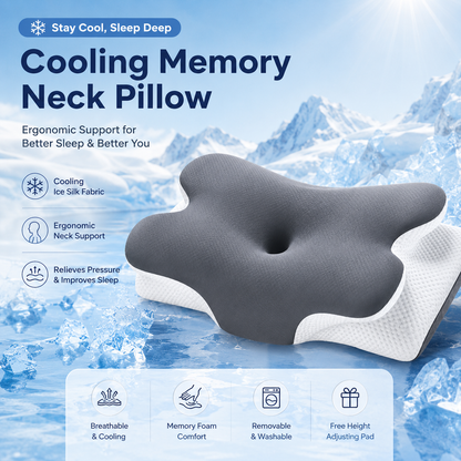 🔥Cooling Memory Neck Pillow