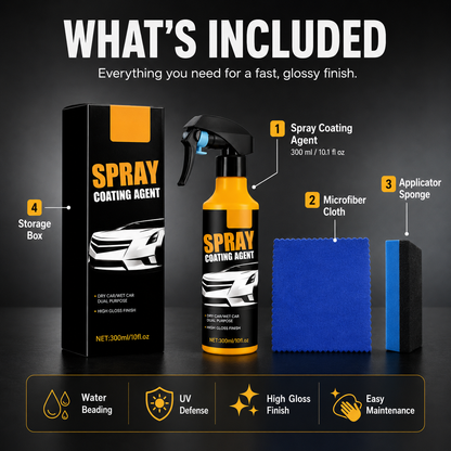 🚗 The Ultimate Mirror-Finish Nano Spray Coating – Professional Water Beading & UV Defense