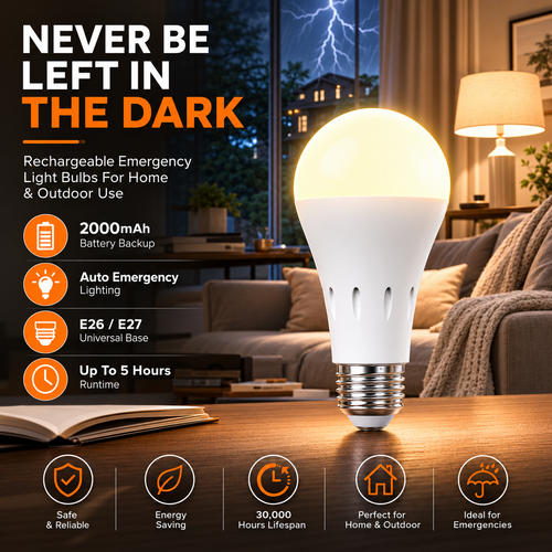 🔦 Rechargeable Emergency Light Bulbs
