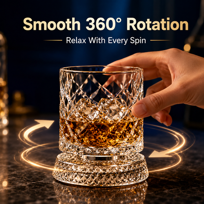 Luxury 360°  Spinning Crystal Barware Cup