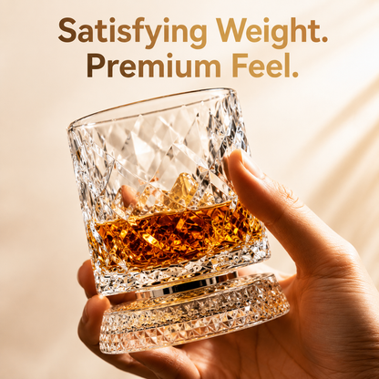 Luxury 360°  Spinning Crystal Barware Cup