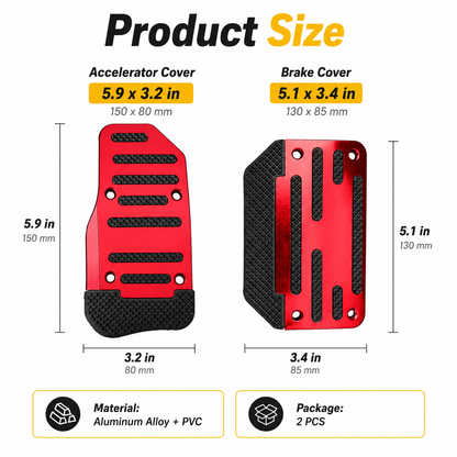 Universal Non-Slip Car Brake & Gas Pedal Cover Set