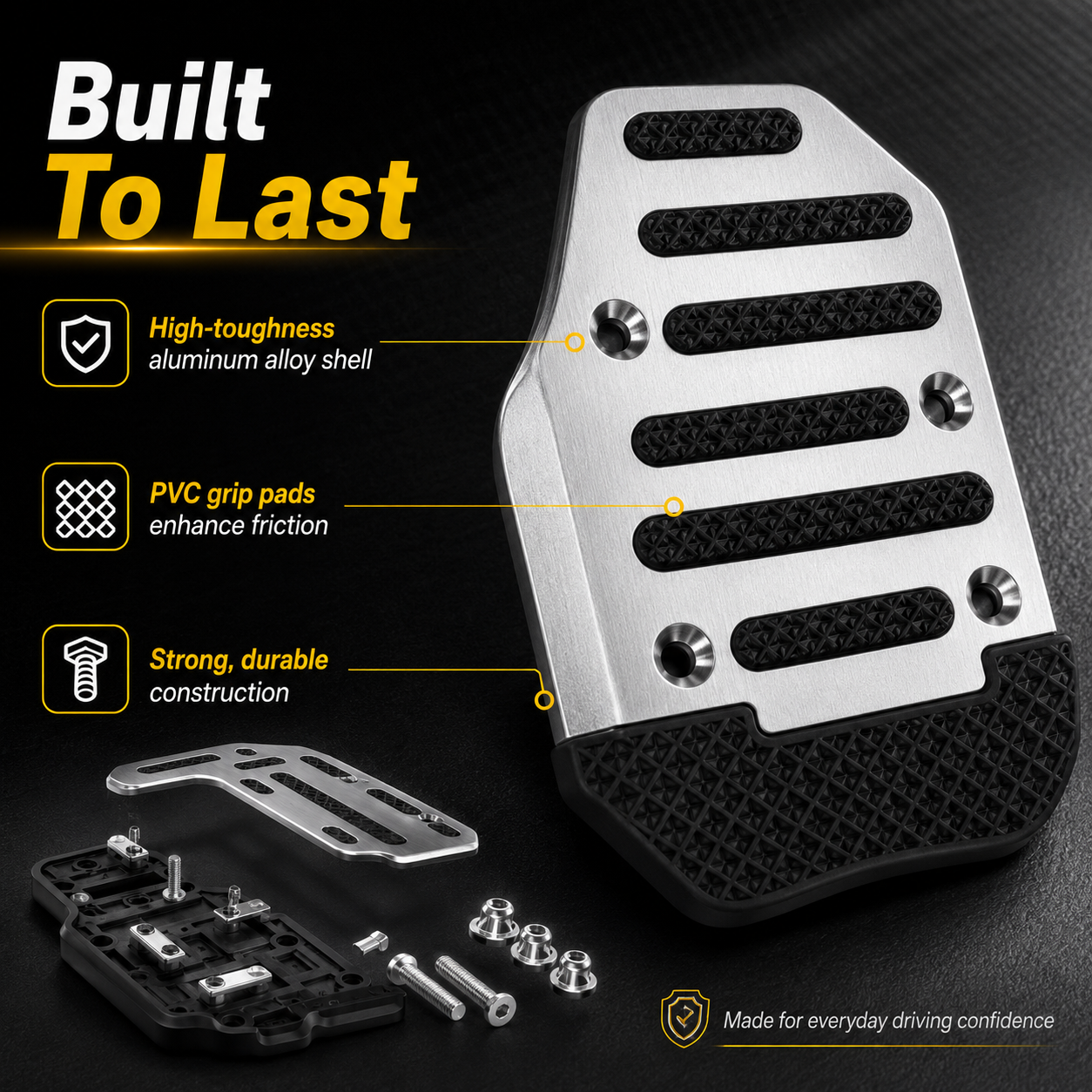 Universal Non-Slip Car Brake & Gas Pedal Cover Set