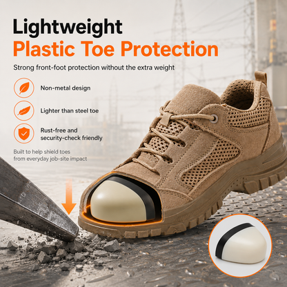 Electrician Safety Shoes 10kV Insulated Brown Wear-Resistant Plastic Toe Cap Work Boots