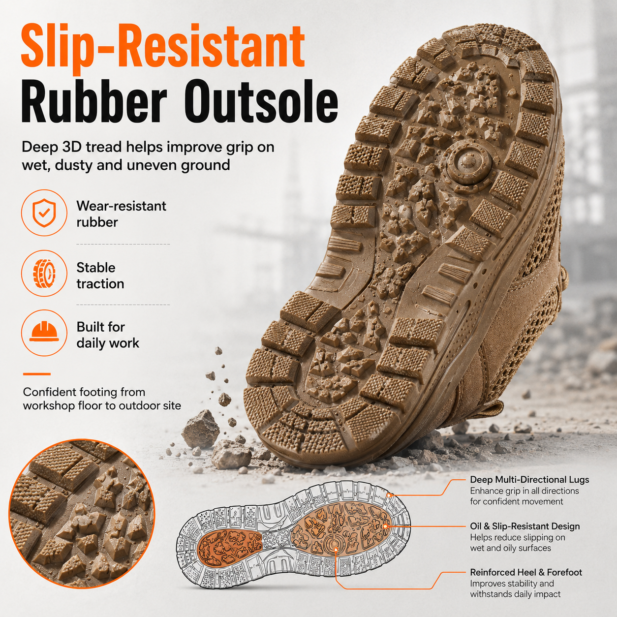 Electrician Safety Shoes 10kV Insulated Brown Wear-Resistant Plastic Toe Cap Work Boots