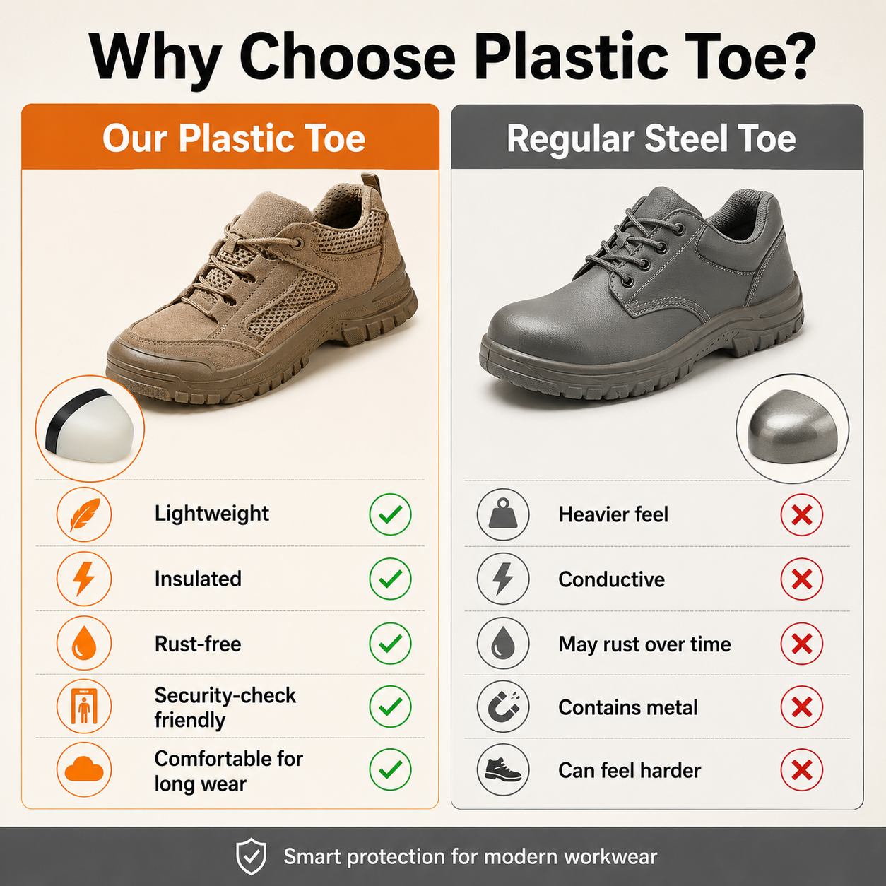 Electrician Safety Shoes 10kV Insulated Brown Wear-Resistant Plastic Toe Cap Work Boots