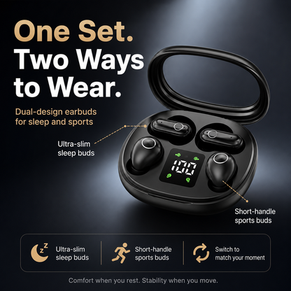 🎧True Wireless Noise-Cancelling Earbuds with Digital Display