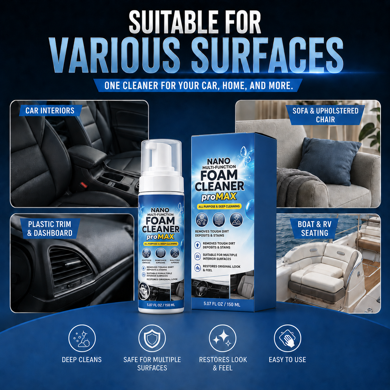 Nano Foam Cleaner Pro MAX – Deep Clean for Car & Home