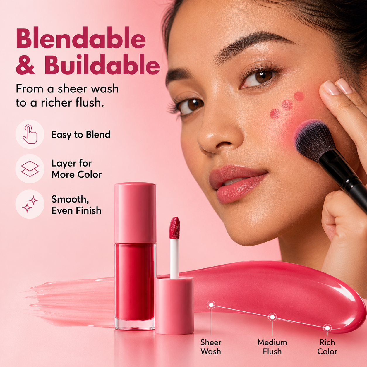 🔥🔥🔥Buy one get one free-Silky 2-in-1 Cheek and Lip Color