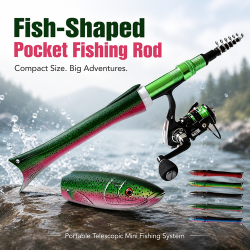 🐟 Pocket Telescopic Fishing Rod 5.2FT – Carbon Fiber Ultralight Travel Spinning Pole