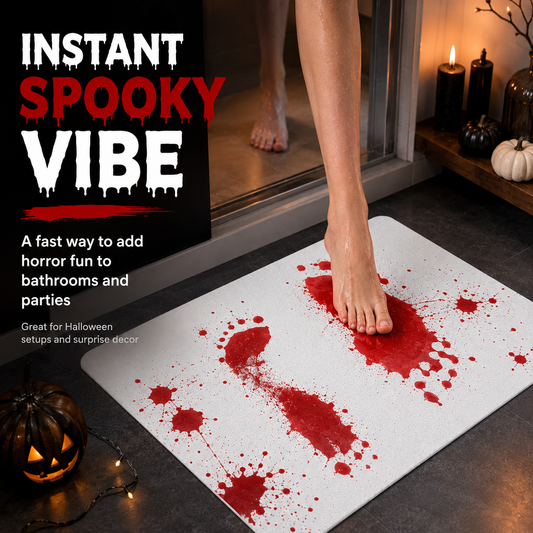 🩸👣 Bloody Bath Mat – Watch the Red Appear, Then Vanish Like Magic