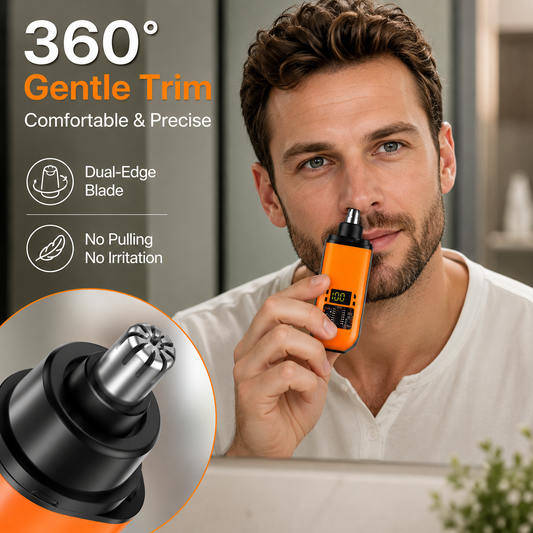🔥 LAST DAY 49% OFF-🛠️Professional LED Display Nose Hair Trimmer