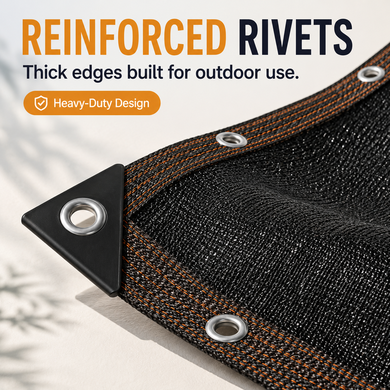 🏕️10x13ft 90% Blackout Shade Tarp – UV Mesh w/ Rivets for Patio, Garden & Camping