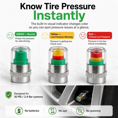 🚗Smart Pressure Alert Tire Valve Caps