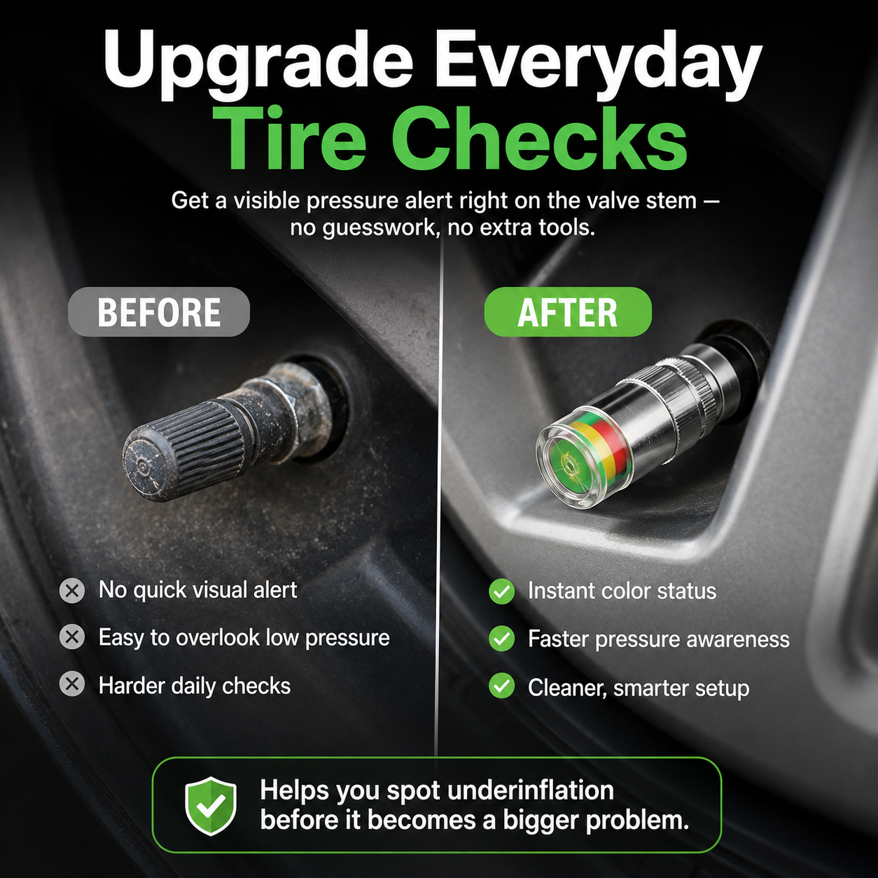 🚗Smart Pressure Alert Tire Valve Caps