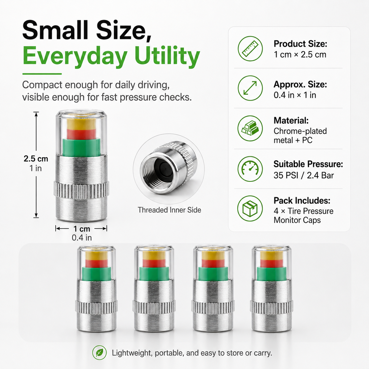 🚗Smart Pressure Alert Tire Valve Caps