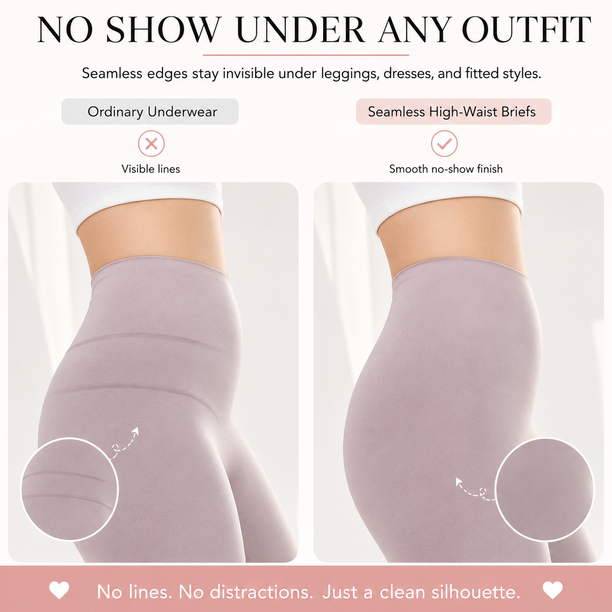 No Show Underwear for Women High Waist