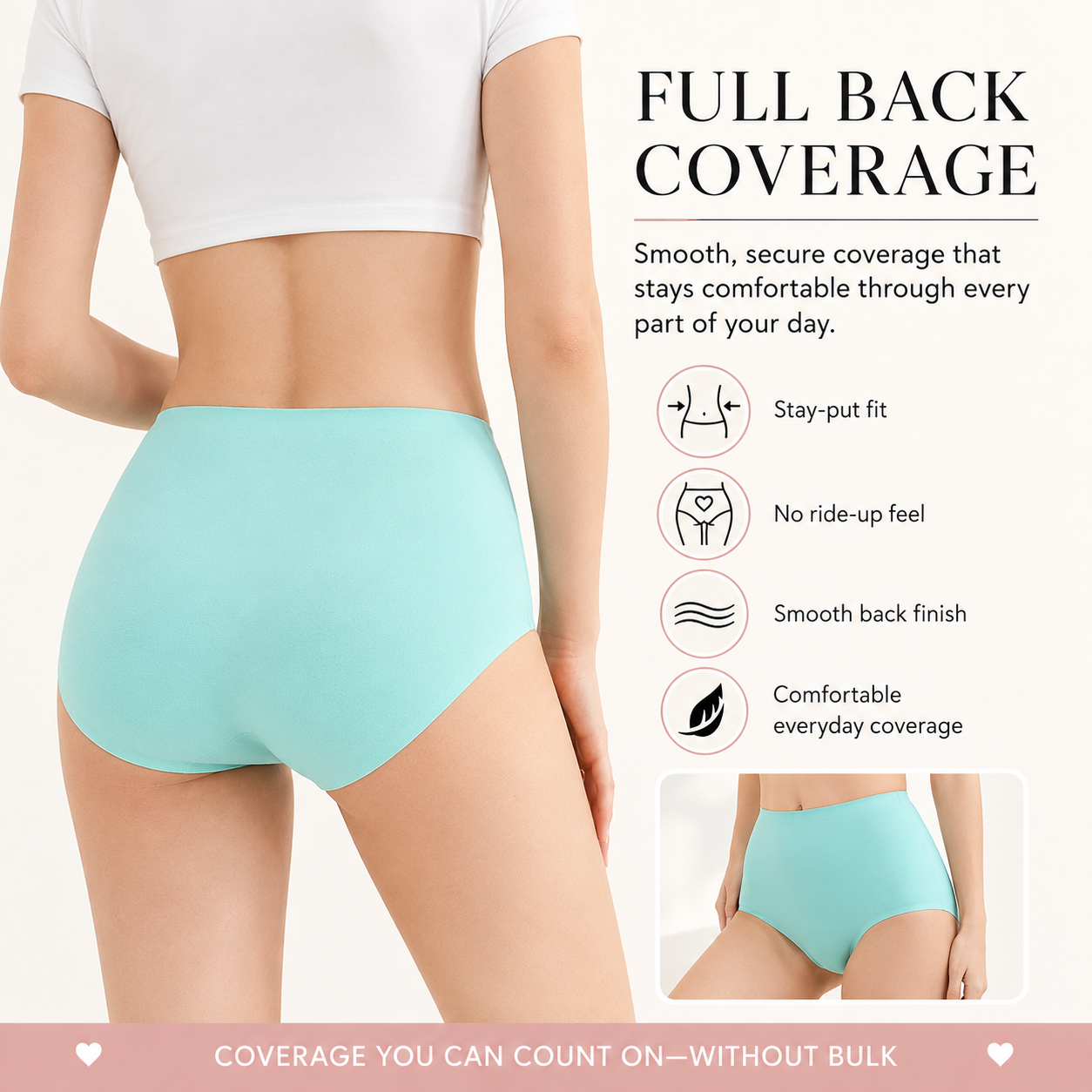 No Show Underwear for Women High Waist