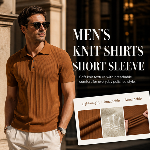 🏌️‍♂️ MEN’S KNIT POLO SHIRT – ULTIMATE LIGHTWEIGHT COMFORT