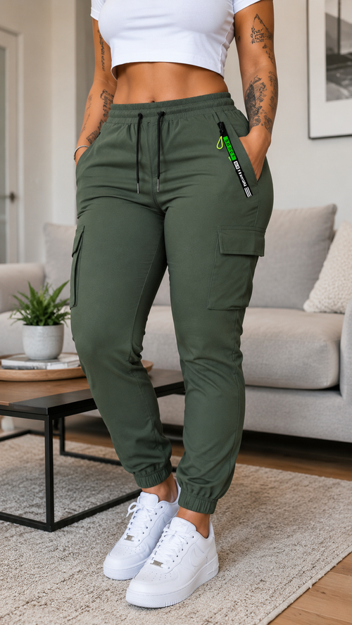 👚 Women’s Two-Piece Drawstring Waist Work Trousers Set