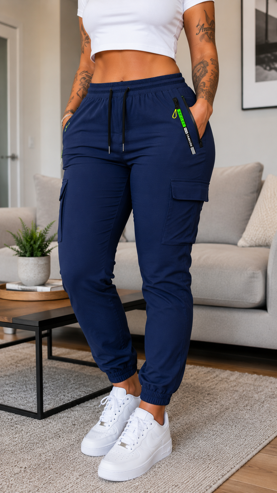 👚 Women’s Two-Piece Drawstring Waist Work Trousers Set