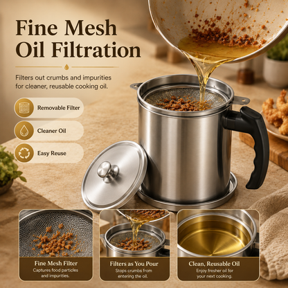 🔥 Hot Sale | Modern Kitchen Oil Dispenser with Tray & Lid