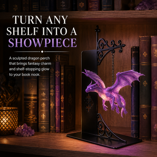🐉 Floating Dragon Bookshelf Lamp – Magical Night Light for Readers